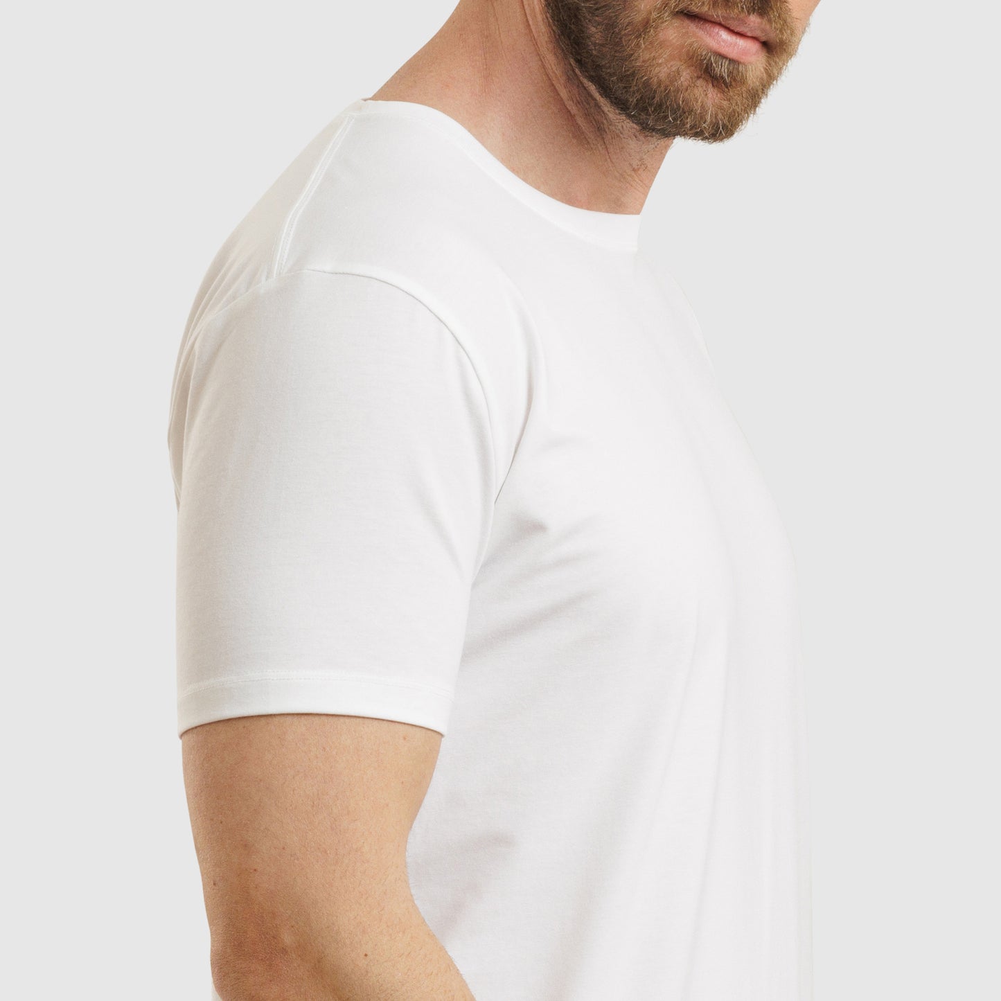 Crew Neck Curve Hem White/77035