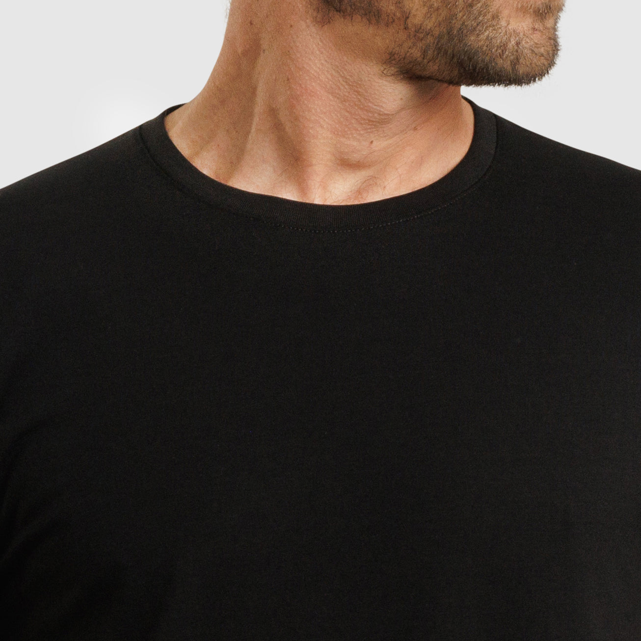 Crew Neck Straight Hem Black /77025