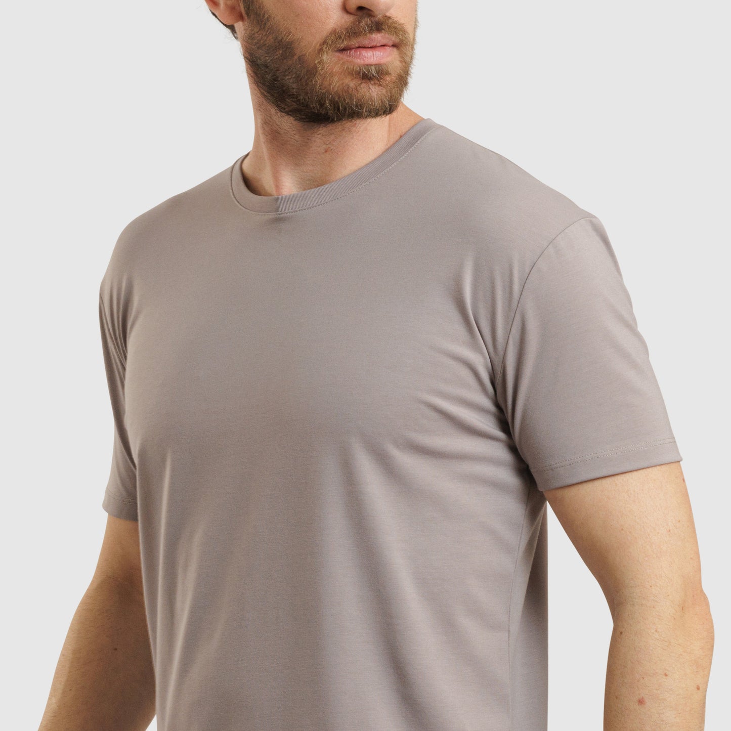Crew Neck Curve Hem Grey /77035