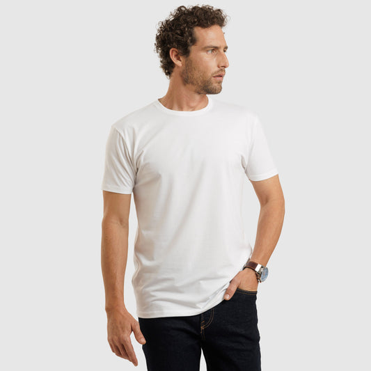Crew Neck Straight Hem White /77025