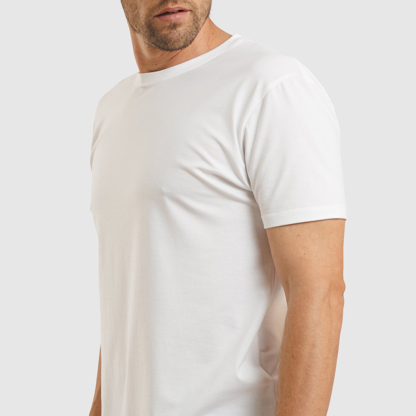 Crew Neck Straight Hem White /77025