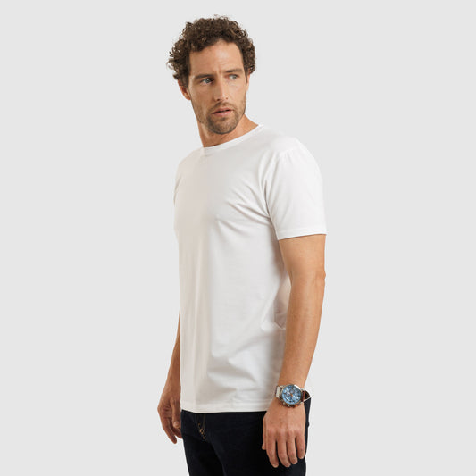Crew Neck Straight Hem White /77025