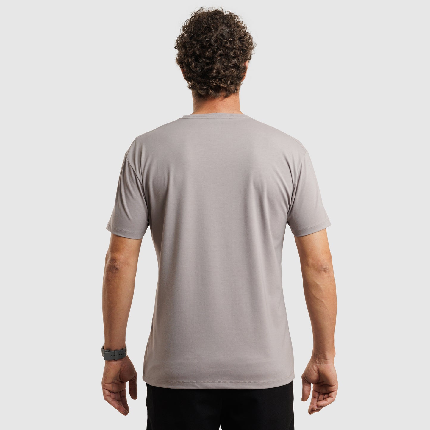 Crew Neck Straight Hem Grey/77025